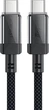 Кабель Acefast C12-03 USB 2.0 Type-C M-M 1.2м 60W 3A stainless steel Black (6974316283317) - зображення 1