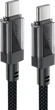 Кабель Acefast C12-03 USB 2.0 Type-C M-M 1.2м 60W 3A stainless steel Black (6974316283317) - зображення 2