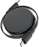 Кабель Acefast C13-03 USB 2.0 Type-C M-M 0.8м 60W 3A dual retraction Black (6974316280132) - зображення 3