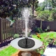 Плавающий садовый фонтан с солнечной панелью и разными насадками Solar Fountain Черный - изображение 1
