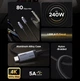 Кабель UGREEN L706 USB-C to USB-C GEN4, Thunderbolt 4, быстрая зарядка PD 3.1, алюминиевый корпус в оплетке для MacBook, 240W, 80 Gbps 16K@60Hz 1m Black (65383) - изображение 8