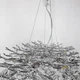 Удлиненная серебряная люстра DIAMINA с хрустальными камнями в корпусе 100 см | Line F | Арт. 33007-L1000*400 CH - изображение 5