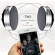 Портативная вибрационная Bluetooth мини колонка 3W / BT 5.3 / TWS / AUX / TF / с ремешком Silver - изображение 2