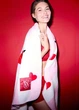 Плед Victoria's Secret Cozy Plush Sherpa Blanket Pink & White Striped BLANKET Red HEARTS Рожева смужка (26990979) - зображення 3