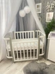 Комплект Дитяче ліжечко + Пеленальний Комод + Дитячий матрац Babymax Престиж (Біло-сірий) - зображення 3