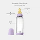 Скляна дитяча пляшечка BIBS Glass Baby Bottle Round Latex Boheme Violet - 240 ml, 2+m - зображення 2