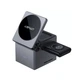 Беспроводное зарядное устройство ACEFAST E18 Rubik`s Cube 3-in-1 wireless charging holder, Metal Gray - изображение 4