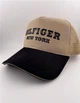 Кепка тракер з написом HILFIGER NEW YORK XL 59-60 см з сіточкою Бежевий з чорним - зображення 1