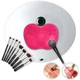 Силіконовий килимок для очищення пензлів Brush Spa, рожевий - зображення 2