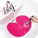 Силіконовий килимок для очищення пензлів Brush Spa, рожевий - зображення 6