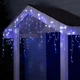 Новогодняя праздничная гирлянда бахрома 120 Led прозрачный провод 3х0.5 м Холодный белый - изображение 8