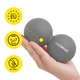 Массажный мяч Cornix Lacrosse DuoBall 6.3 x 12.6 см XR-0115 Grey - изображение 3
