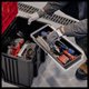 Качественный пластиковый кейс Einhell E-Case L с колесами : нагрузка до 120 кг (4540014) SDRT_54540014 - изображение 4