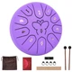 Глюкофон ручний язичковий барабан на 11 нот 16см Tongue Drum (C major) Butterfly Purple дощовий барабан для медитації та йоги - зображення 1