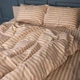 Комплект постельного белья MirSon семейный 160x220 см х 2 шт 17-0610 Stripe Light Brown бязь (2200008199401) - изображение 2
