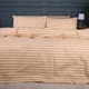 Простынь на резинке MirSon 100x200 см Ranforce Elite 17-0610 Stripe Light Brown (2200008198725) - изображение 4