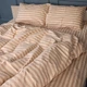 Простынь на резинке MirSon двуспальная 140x190+25 см Stripe 17-0610 Light Brown Бязь (2200008199258) - изображение 3