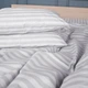 Простынь на резинке MirSon Ranforce Elite 17-0600 Stripe White Gray 140x190x25 см (2200008048716) - изображение 5