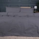 Простынь на резинке MirSon Ranforce Elite 17-0601 Stripe Gray 140x200x25 см (2200008049737) - изображение 3