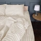 Простынь на резинке MirSon евро 200x220+25 см Stripe 17-0604 Yellow Бязь (2200008052324) - изображение 5