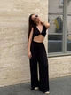 Жіночий літній прогулянковий костюм топ і брюки Uaclothes S Чорний (like33130-133451351) - зображення 3