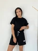 Жіночий літній костюм футболка з шортами Uaclothes 48-52 Чорний (like33098-133121361) - изображение 3