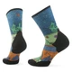 Шкарпетки жіночі Smartwool Women's Trail Run Targeted Cushion Mountain Print Crew, Twilight Blue, M - зображення 1