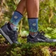 Шкарпетки жіночі Smartwool Women's Trail Run Targeted Cushion Mountain Print Crew, Twilight Blue, M - зображення 2
