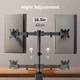 Настільне кріплення ErGear Dual Monitor Stand EGCM1 для монітора, для 2 екранів розміром до 32 дюймів, чорний (my-13127) - изображение 5