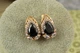 Сережки Xuping Jewelry перформанс з чорним каменем 1,8 см золотисті - зображення 1
