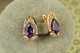 Сережки Xuping Jewelry перформанс з фіолетовим каменем 1,8 см золотисті - зображення 2