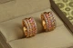 Сережки Xuping Jewelry родюче поле з різнокольоровими каменями 1,5 см золотисті - зображення 2