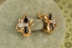 Сережки Xuping Jewelry франт з чорними і білими 1,4 см золотисті - зображення 1