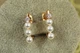Серьги Xuping Jewelry дорожка из жемчуга 1,8 см золотистые - изображение 2