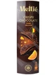 Чіпси з чорного шоколаду MELTIE з повітряним рисом і апельсином Crispy Chocolate Dark Orange 125 г - зображення 1