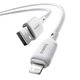 Кабель для зарядки Baseus Silky Series USB to Lightning з чипом E-mark, 1м, 2.4A, P10377702213-00 White - зображення 2