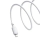 Кабель для зарядки Baseus Silky Series USB to Lightning з чипом E-mark, 1м, 2.4A, P10377702213-00 White - зображення 4