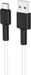 Кабель Borofone BX31 USB to Type-C 3A silicone TPE connectors 1 м White (BX31CW) - изображение 1