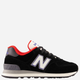 Buty sportowe damskie New Balance 574 WL574WG2 37 (6.5US) 23.5 cm Czarne z czerwonym i białym (196307182812) - obraz 1