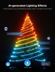 Гірлянда Smart LED Govee H80C4 Christmas String Lights 2, RGBWIC, 20м, кабель прозорий (H80C4C41) - зображення 4