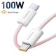 Кабель Type-C на Type-C Baseus Dynamic 4 Series Fast Charging Data Cable (1m, 100W, 5A, 480 Mbps). Pink - зображення 1