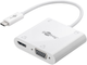Адаптер Goobay USB-C на HDMI/VGA/USB-C/3.5 mm jack Multiport White (4040849524189) - зображення 1