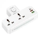 Сетевой фильтр переходник LDNIO SC2311 функция быстрой зарядки с ночником с USB на 2 розетки 20W (2104618548) - изображение 3