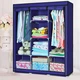 Шкаф тканевий складний STORAGE WARDROBE 175 х 130 х 45 см, синій - зображення 1