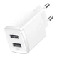 Зарядний пристрій Baseus Compact 2xUSB 10.5W 2.1A White (CCXJ010202) - изображение 2