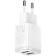 Зарядний пристрій Baseus Compact 2xUSB 10.5W 2.1A White (CCXJ010202) - изображение 3