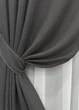 Комплект готових штор VR-Textil Льон Льон Мішковина № 1140ш Графітовий 100х270 см 2 шт (31-457) - зображення 5