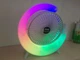 Портативный настольный вентилятор с цветной RGB подсветкой USB Desktop Fan 4076 180° с регулировкой наклона - изображение 3