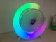 Портативный настольный вентилятор с цветной RGB подсветкой USB Desktop Fan 4076 180° с регулировкой наклона - изображение 5