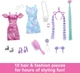 Кукла Барби Barbie Fun & Fancy с длинными черными волосами и цветными прядями JDC86 - изображение 4